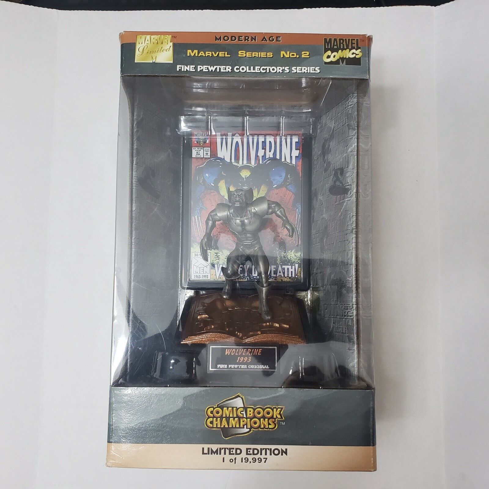 1997 Marvel Comic Book Champions Pewter Figure Wolverine Limited Edition