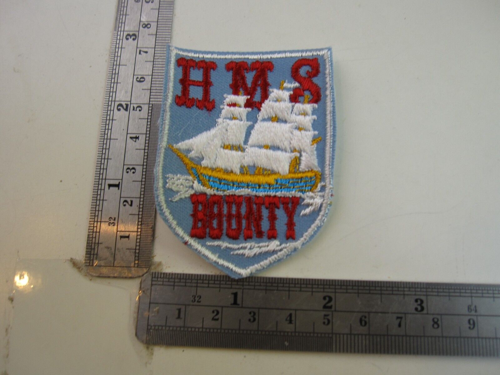 Vintage HMS Bounty Shield Style Souvenir Travel Patch BIS