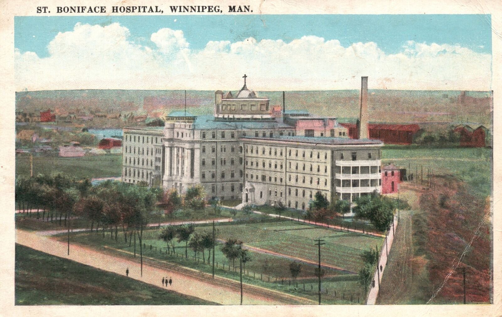 Vintage Postcard Boniface Hospital Medical Building Winnipeg Manitoba Canada