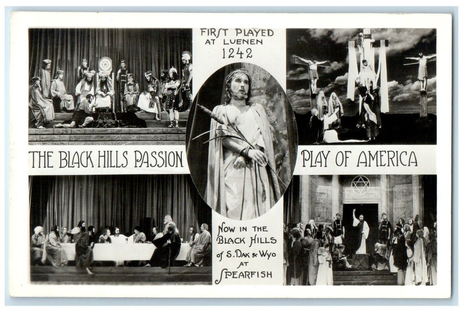 c1940\'s The Black Hill Passion Play Of America Black Hill SD RPPC Photo Postcard