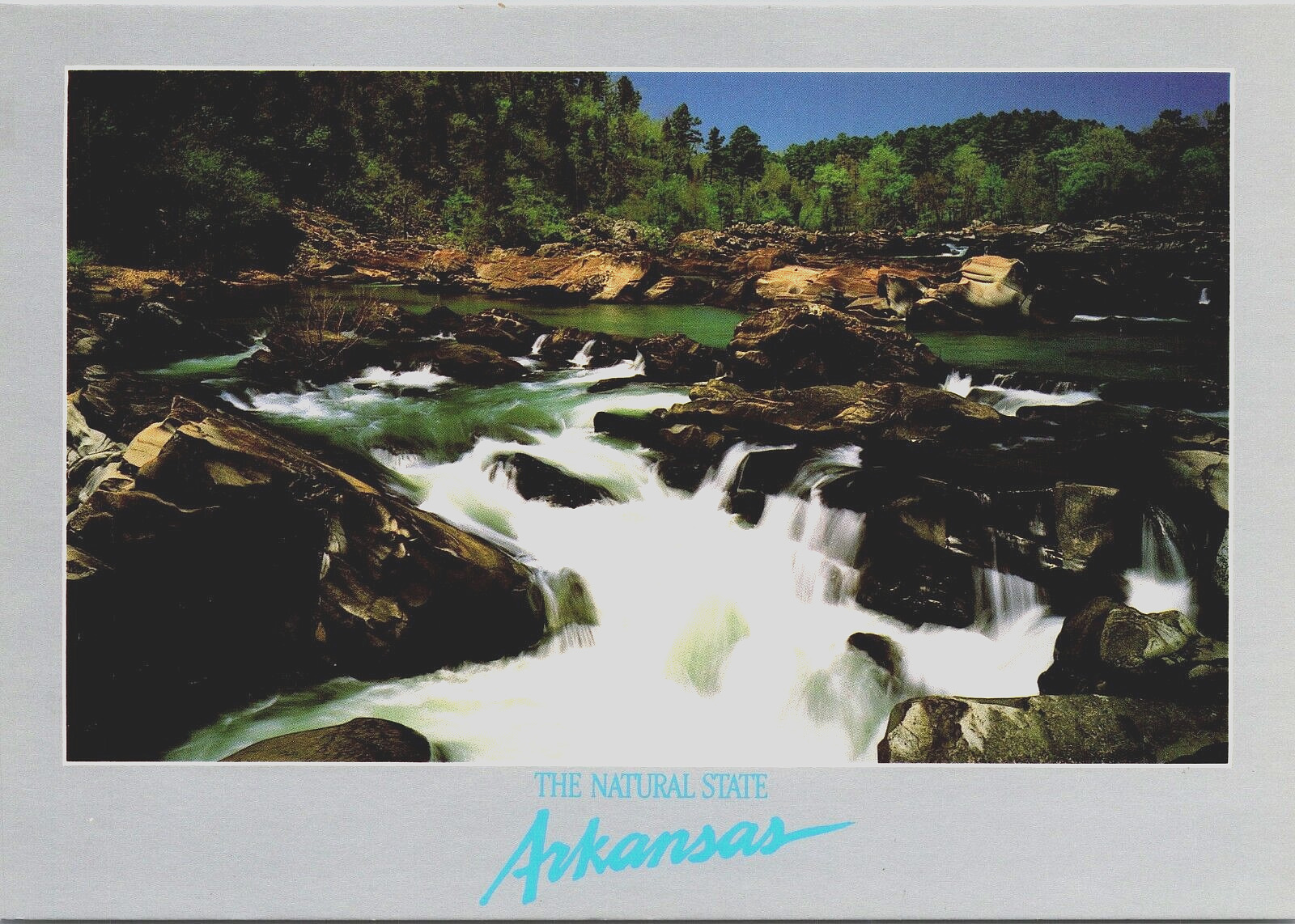 Postcard Ouachita Mountains Arkansas Challenging Cossatot Falls