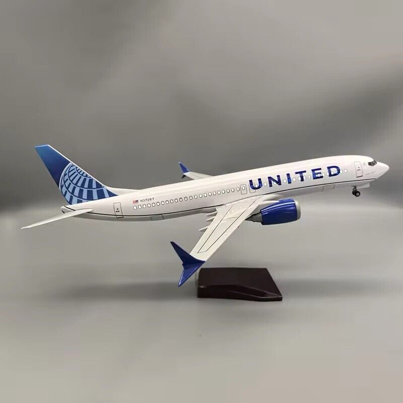 1/85 Scale Airplane Model - United Airlines Boeing B737-800 48cm NO LED Model UK