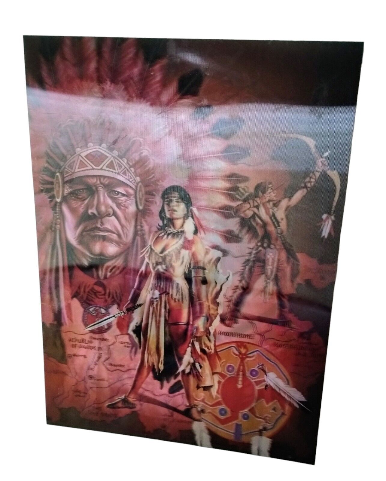 Native American 3D Optical Illusion Print Dream Catcher 12\