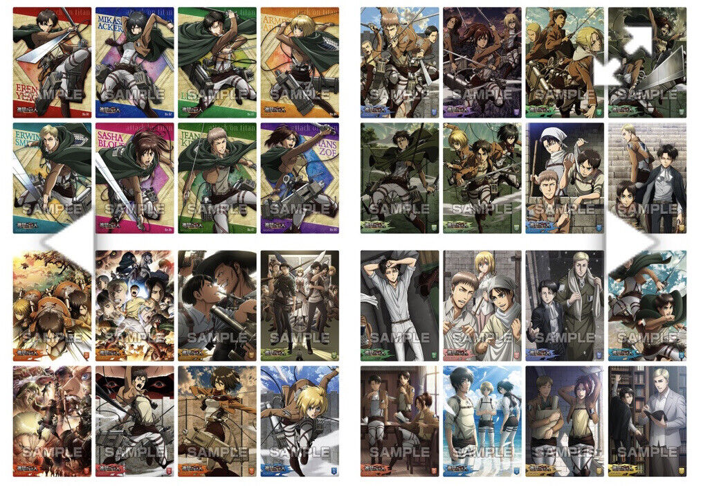 Attack on Titan Clear Collector Cards (The Final Season) Complete