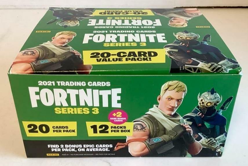 NEW 2021 Panini Fortnite Game Series 3 Trading Card 12 Fat Pack Value Case BOX