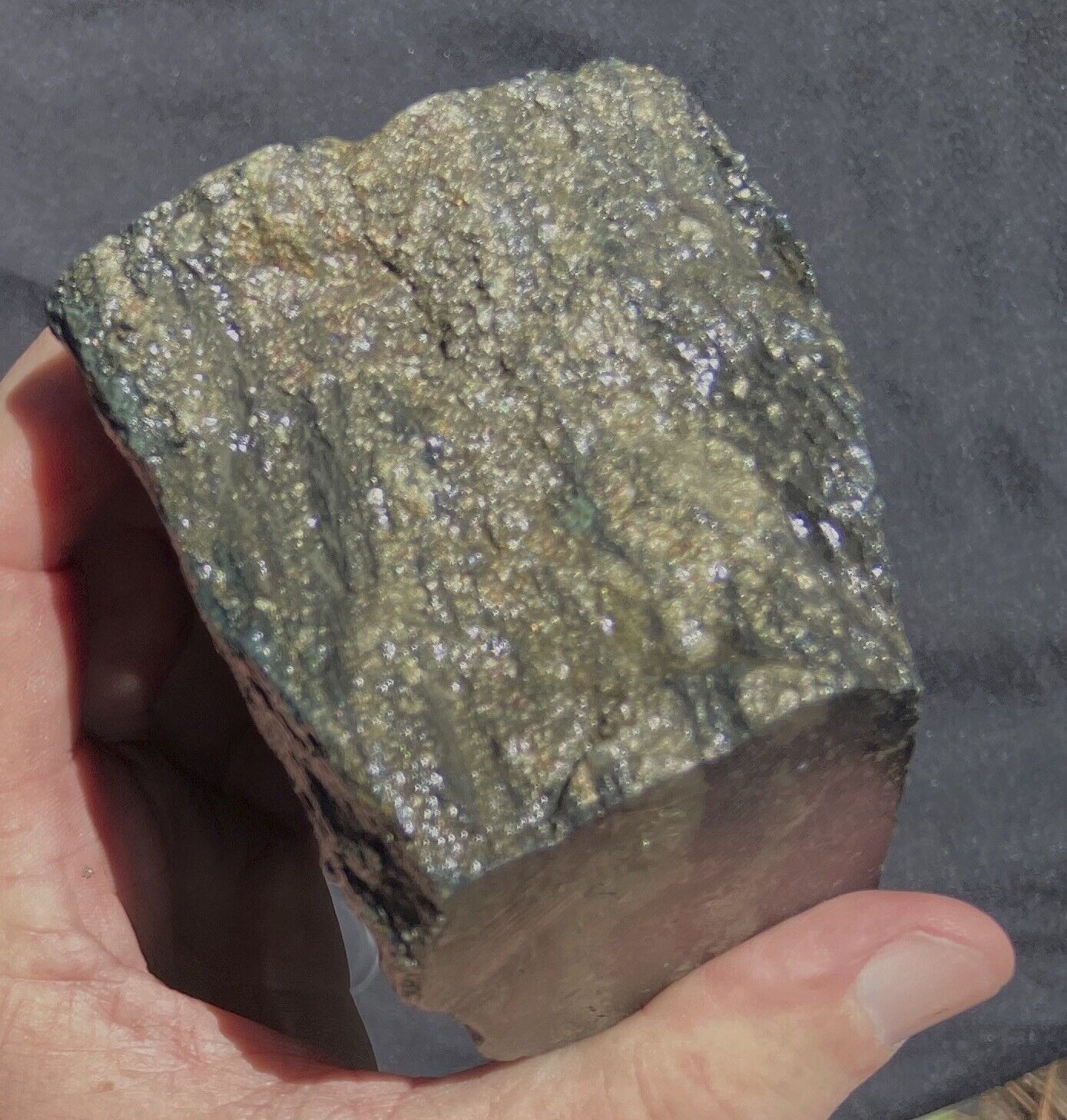 ChalcoPyrite Ore Large Opened Rough Collectable Stone 2.41 Pounds or 1094 Grams 