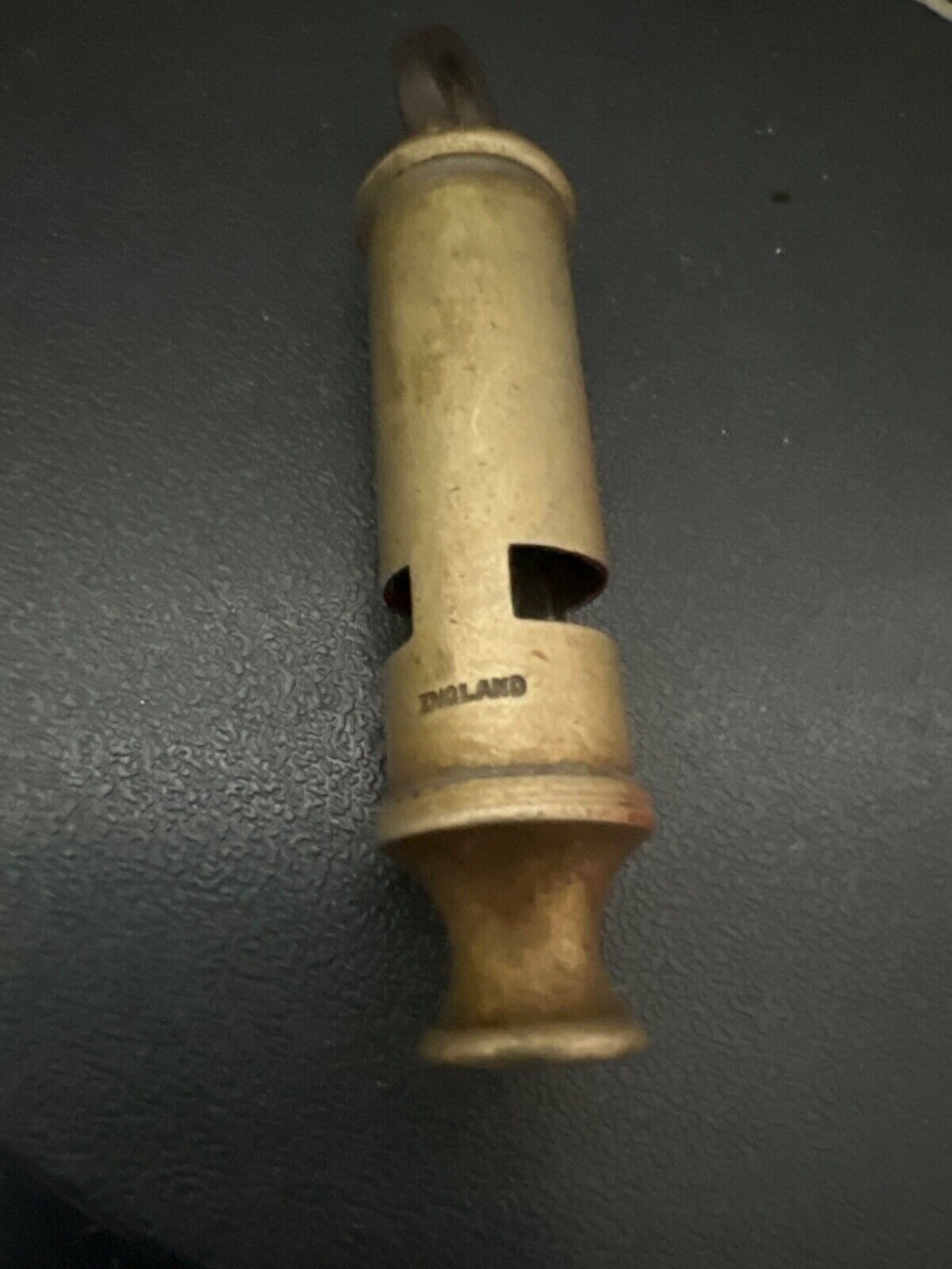 vintage whistle from England brass