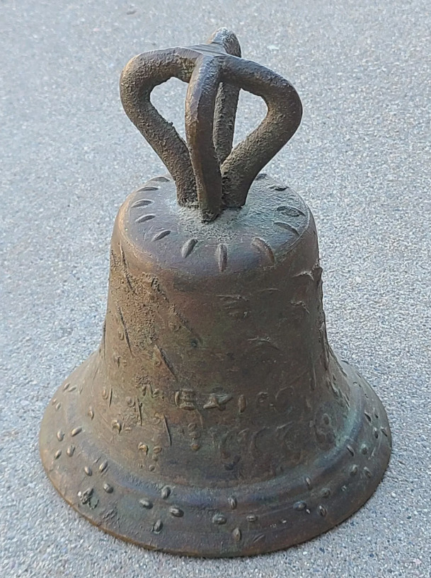 Antique 1818 Brass Mission Bell Spanish Colonial Mexico Bronze Church