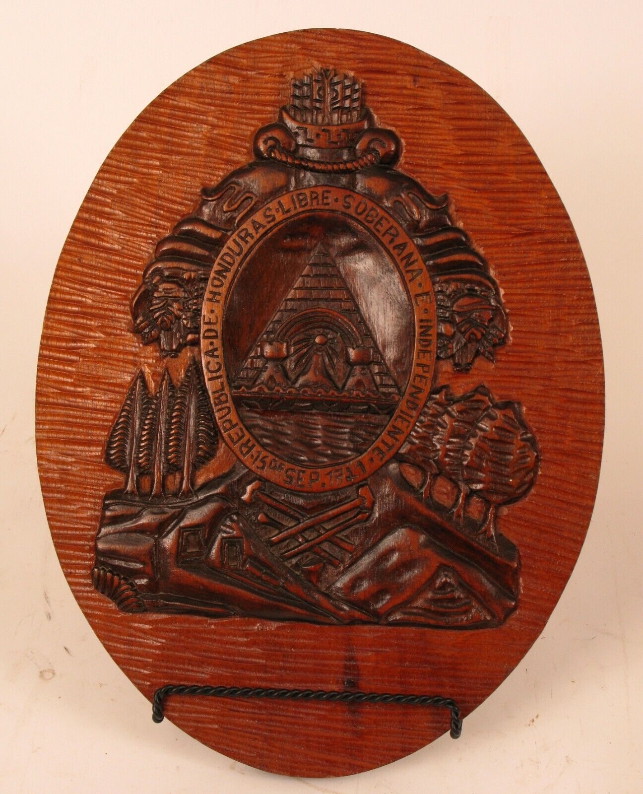 VINTAGE HONDURAS WOOD CARVED PICTURE HIGH RELIEF WALL PLAQUE DECOR RARE 