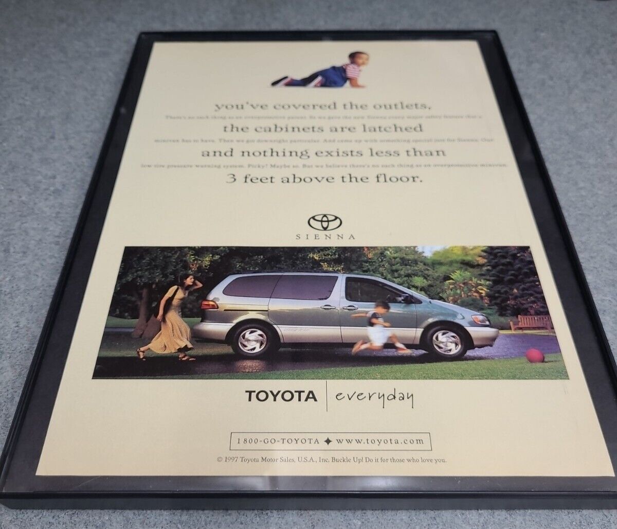 1998 Toyota Sienna  Vintage Magazine Print Ad/Poster Framed 8.5x11 