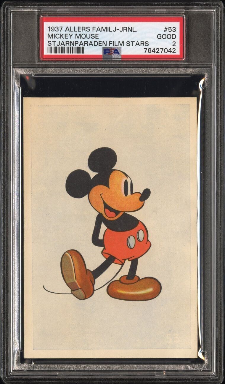 1937 ALLERS FAMILY JOURNAL ST JARN PARADEN FILM STARS MICKEY MOUSE #53 ROOKIE RC