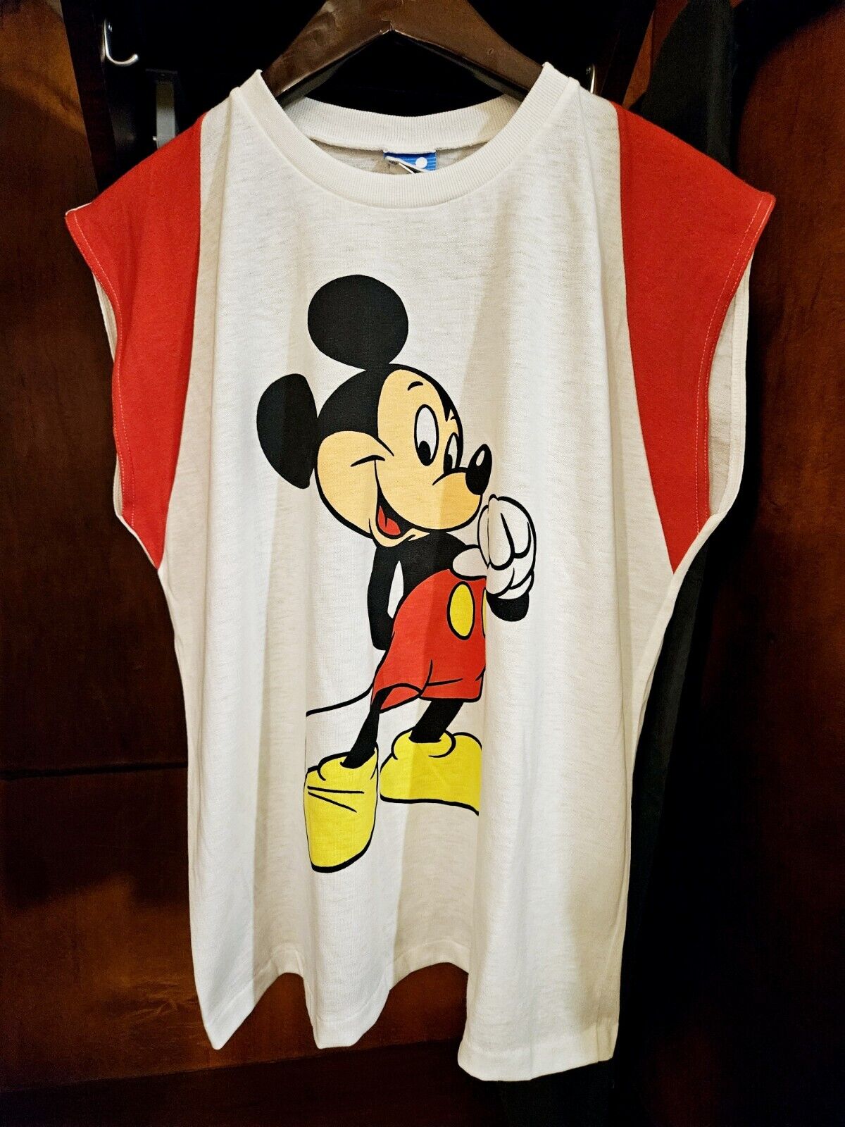 Vintage 80s/90s Disney Character Fashions Mickey Mouse Tank Top - MEDIUM, RARE
