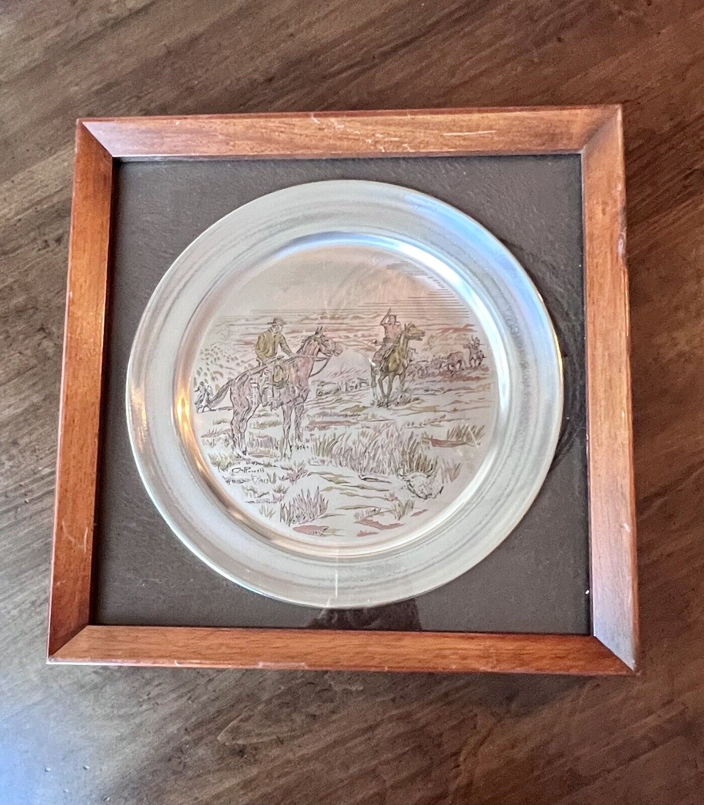 Charles M Russell Reed and Barton Damascene Collectible Limited Silver Plate