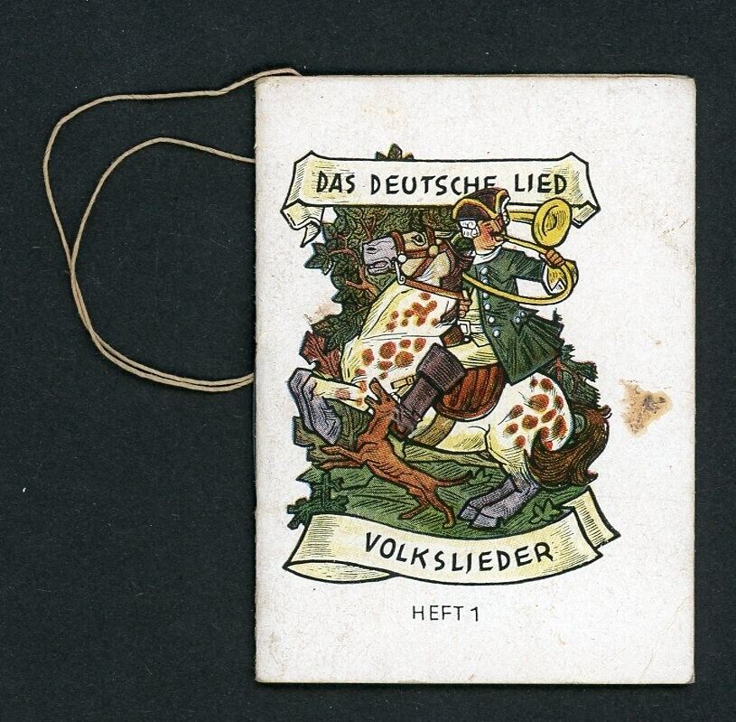 German 3rd Reich WHW Winterhilfswerk Mini Song Book Volkslieder Folk Songs