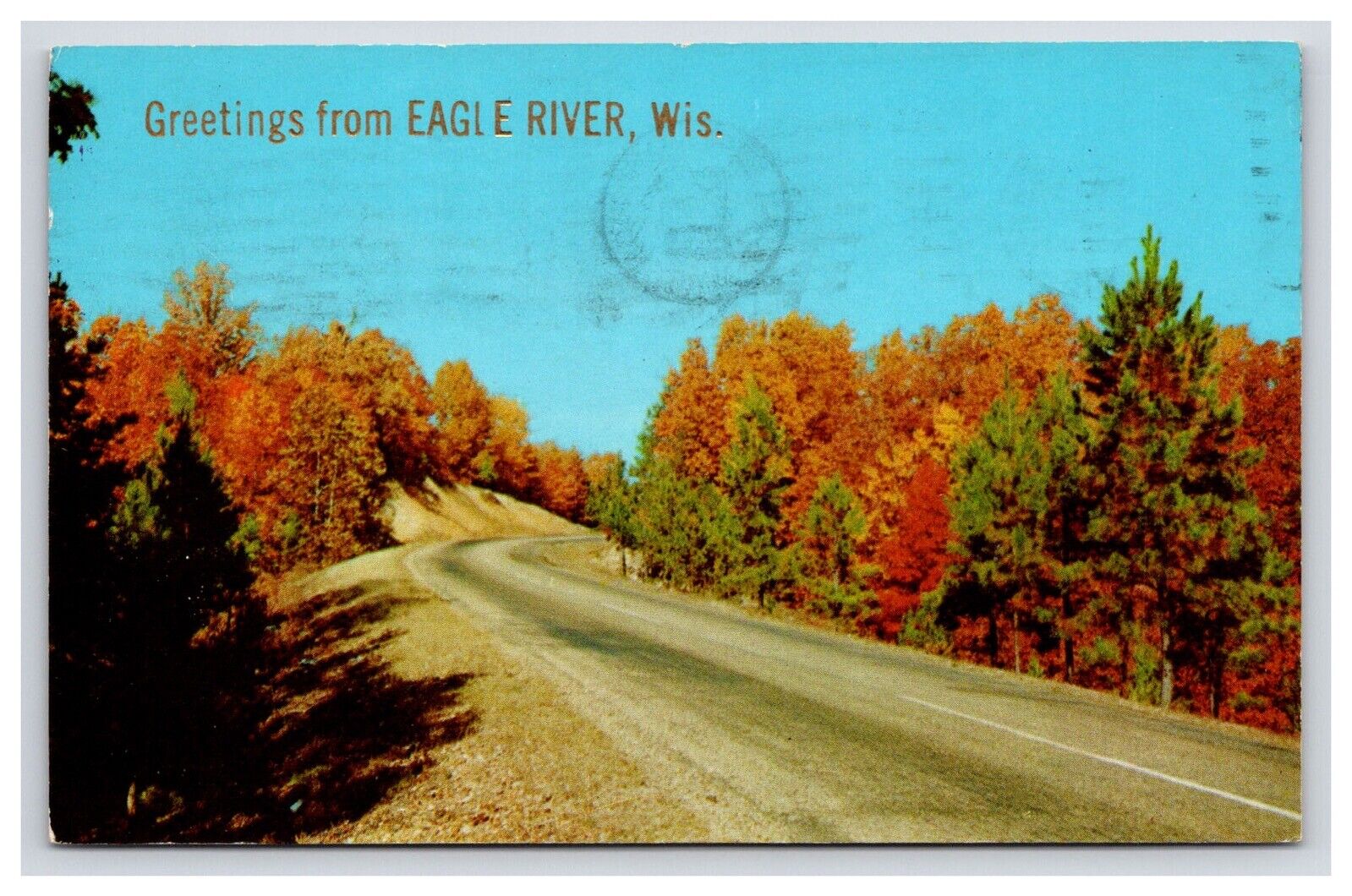 Postcard: WI 1963 Greetings From Eagle River, Wisconsin - Posted