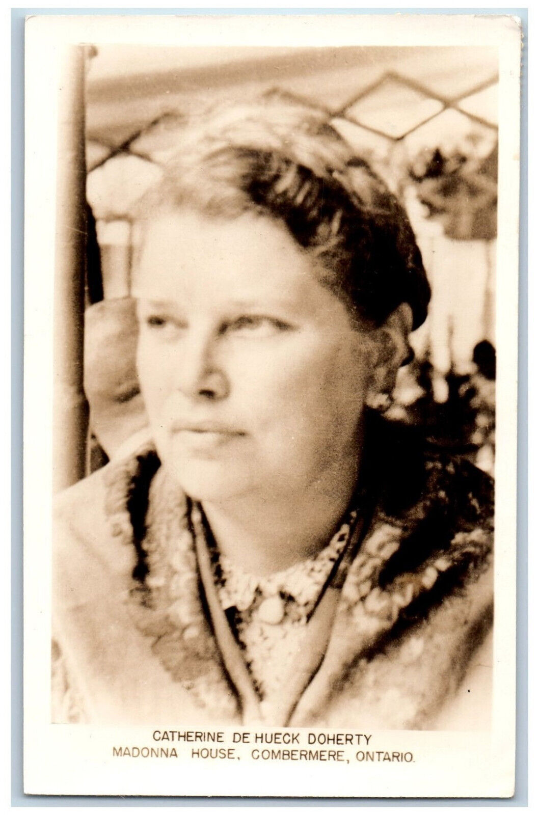 Combermere Ontario Canada Postcard Catherine De Hueck Doherty c1940\'s RPPC Photo