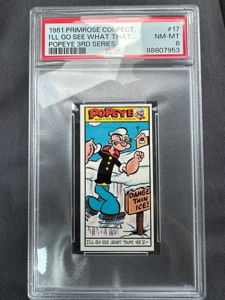1961 Primrose Popeye 3rd Series #17 I\'ll Go See What That PSA 8 / Just Graded