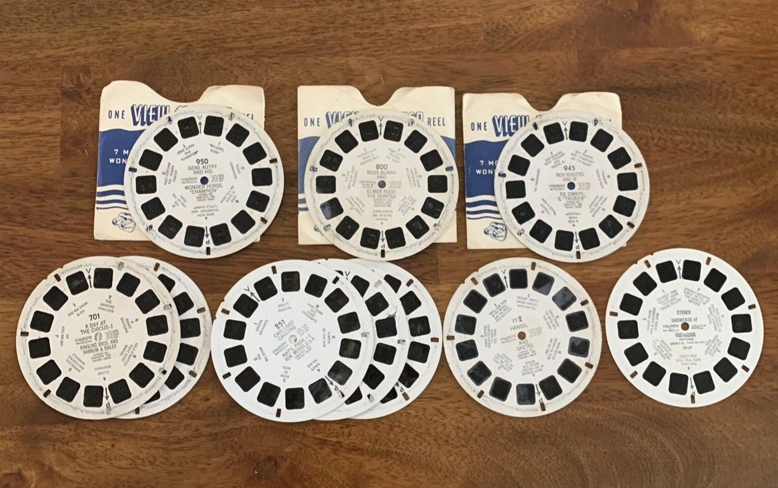 Viewmaster Picture Photo Reels 1950 to 1952 Bugs Bunny Elmer Fudd - Gene Autry