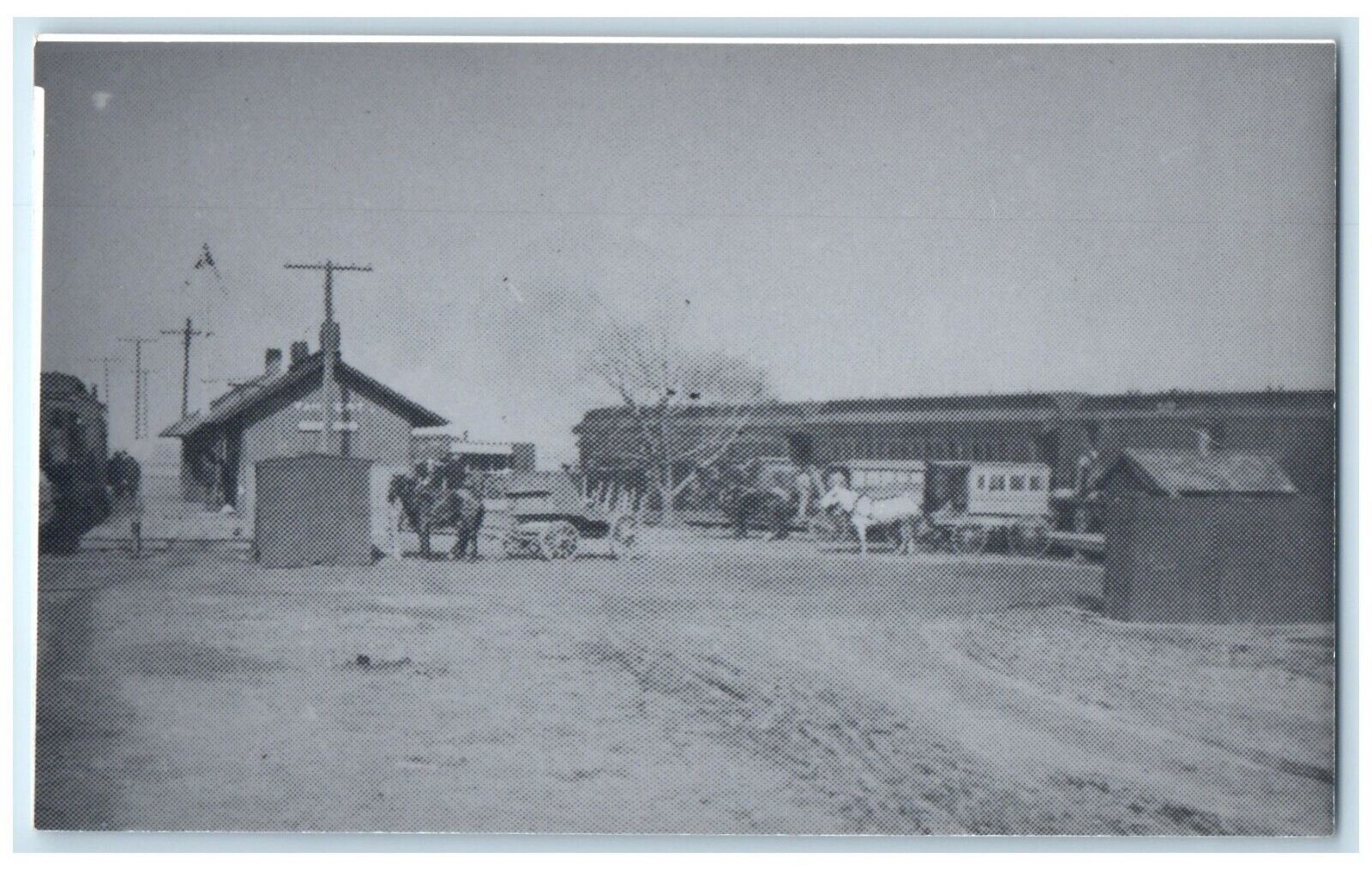 c1960\'s Unknown Iowa IA Vintage Railroad Train Depot Station RPPC Photo Postcard