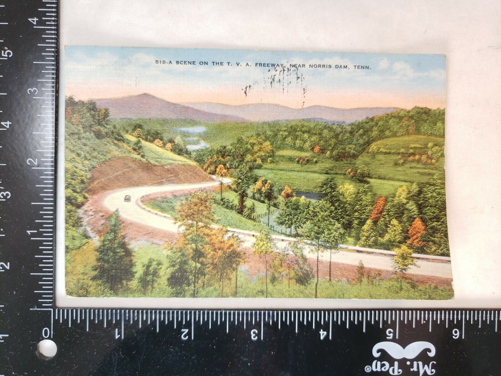 Tennessee TN Norris Dam TVA Valley Authority Freeway Postcard Old Vintage Card