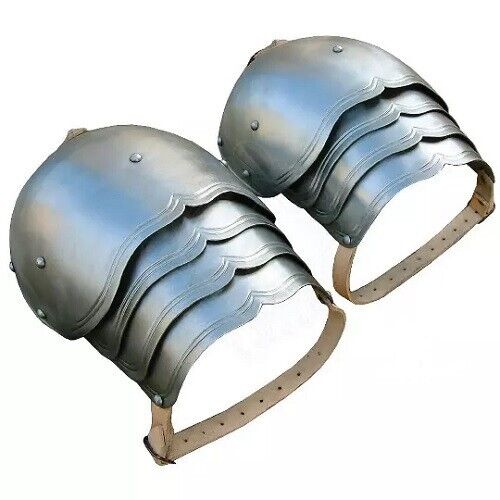 Medieval Pauldrons arm, Mild Steel Shulder set , Pauldrons sca armor steel armor