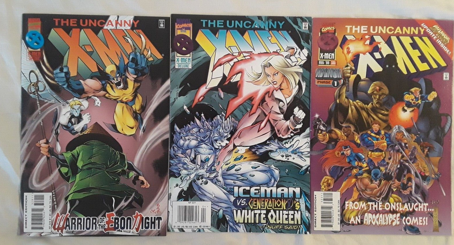Uncanny X-Men Lot #329 331 335 (VF/NM) Newsstand