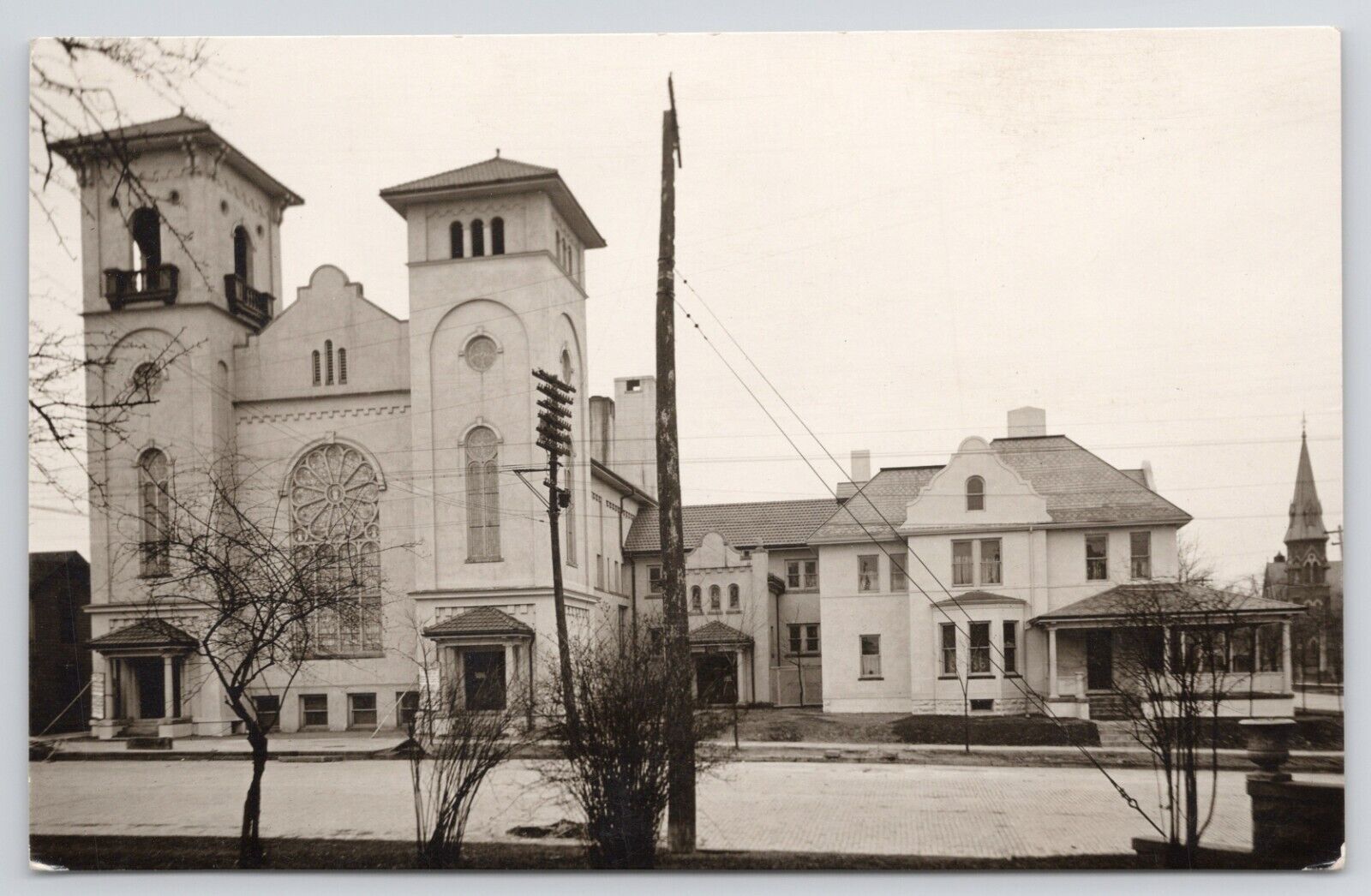 RPPC Unknown Church c1915 Real Photo Postcard