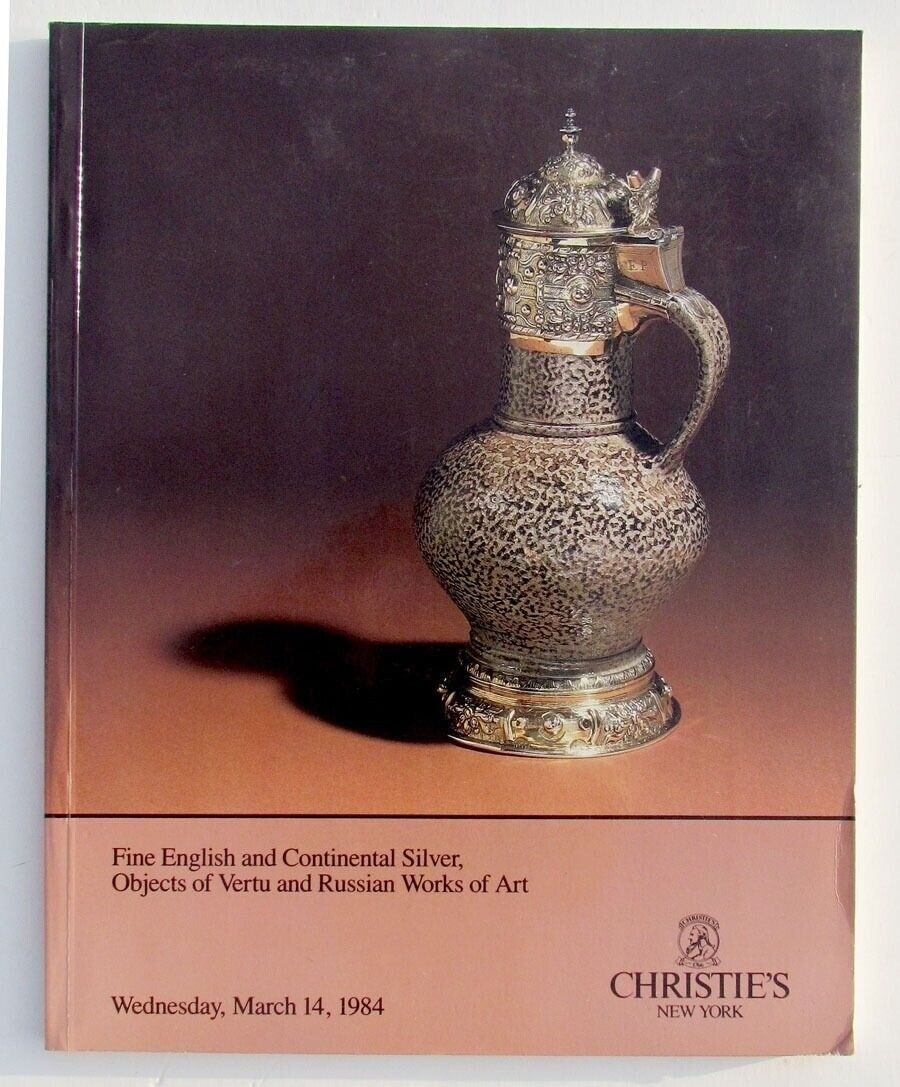 SILVER OBJECTS OF VERTU & RUSSIAN ART CHRISTIE\'S AUCTION 1984 CATALOGUE BOOK
