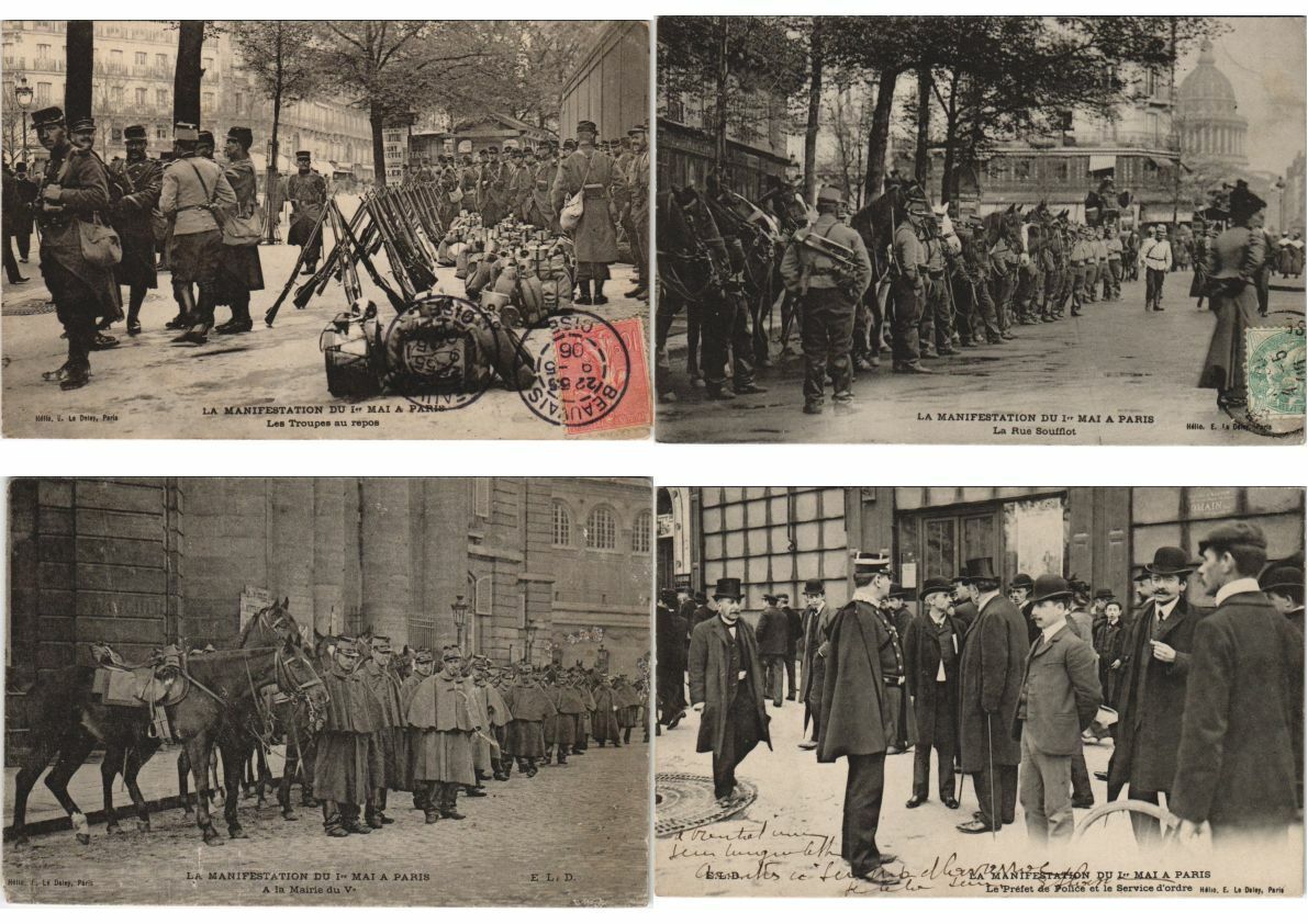 MAY 2 MANIFESTATION PARIS 1906 MILITARY FRANCE 50 Vintage Postcard (L3717)