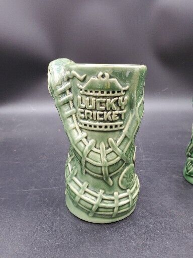 Tiki Farm Lucky Cricket Ceramic Mug First Edition 3D Dragon Green Glaze 2019