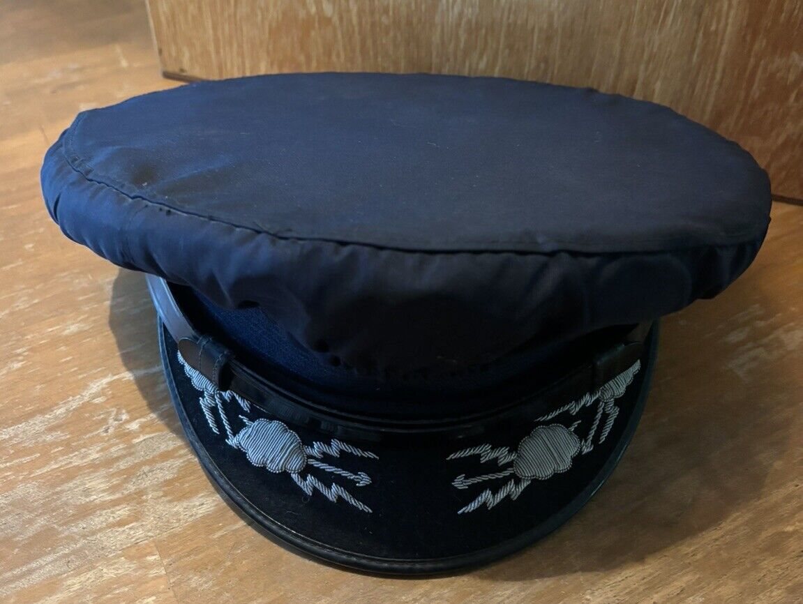 VTG Berkshire DeLuxe Air Force Military Colonel Officer Visor Hat Mens Size 7.5