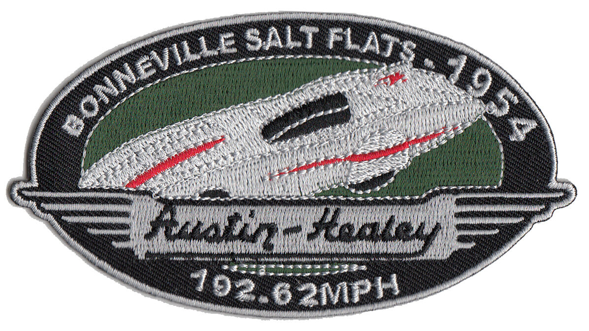 Austin Healey Bonneville Salt Flats 1954 record run embroidered patch