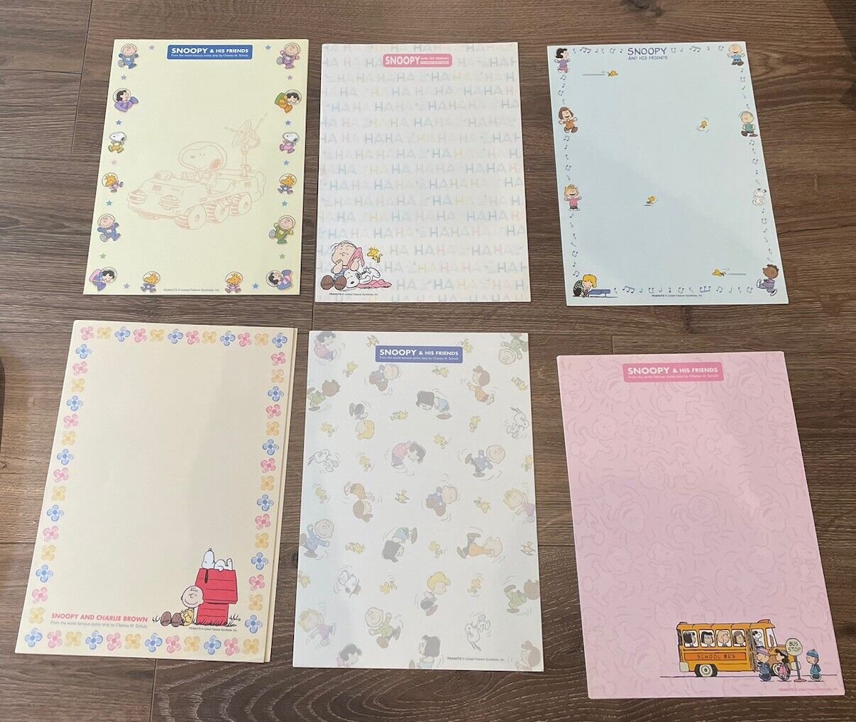 Peanuts Snoopy A4 Paper Sheets, 6 Designs Total 36 sheets *See Details*