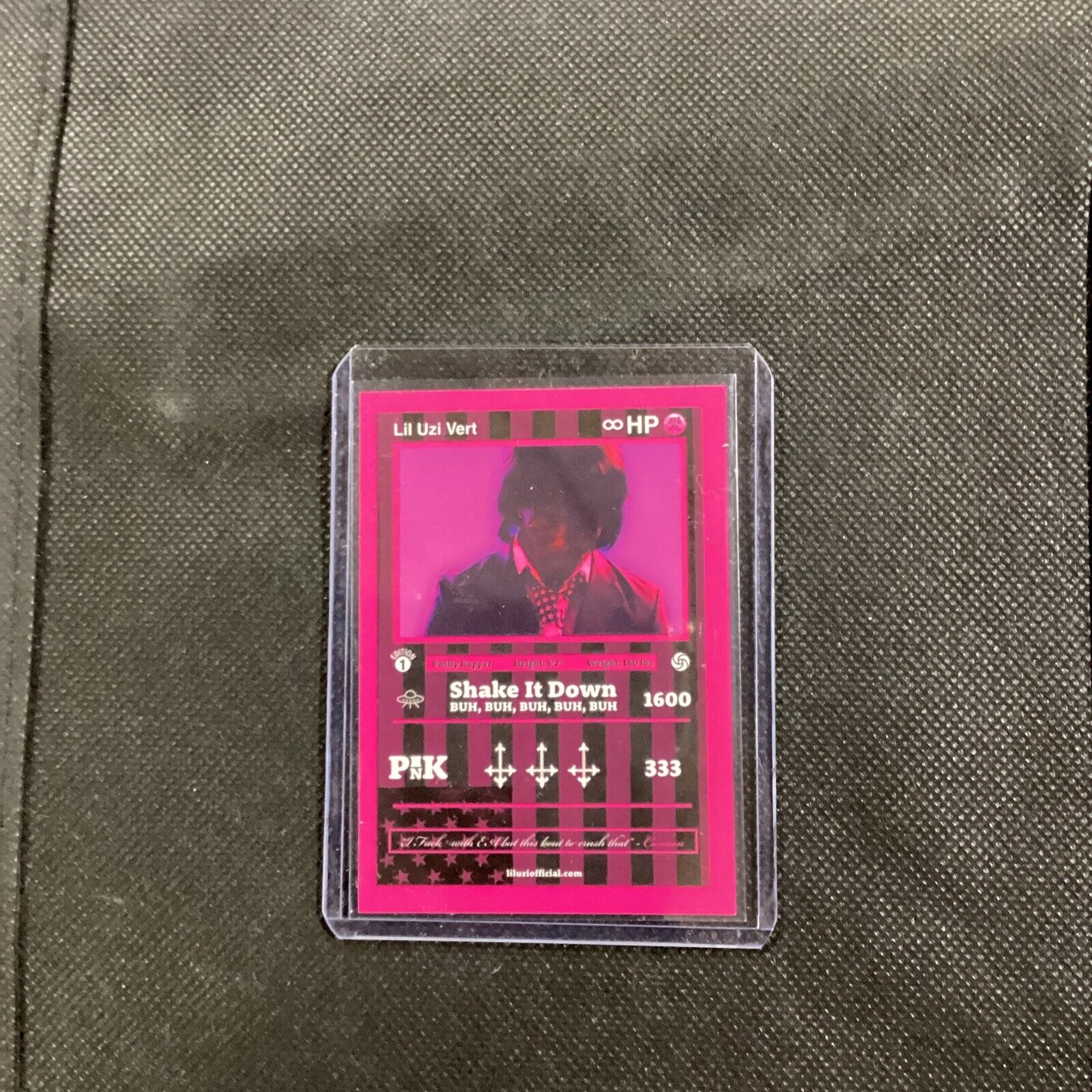 2023 Lil Uzi Vert Official Rookie Card RC Pokemon Style Pink Tape Promo Limited