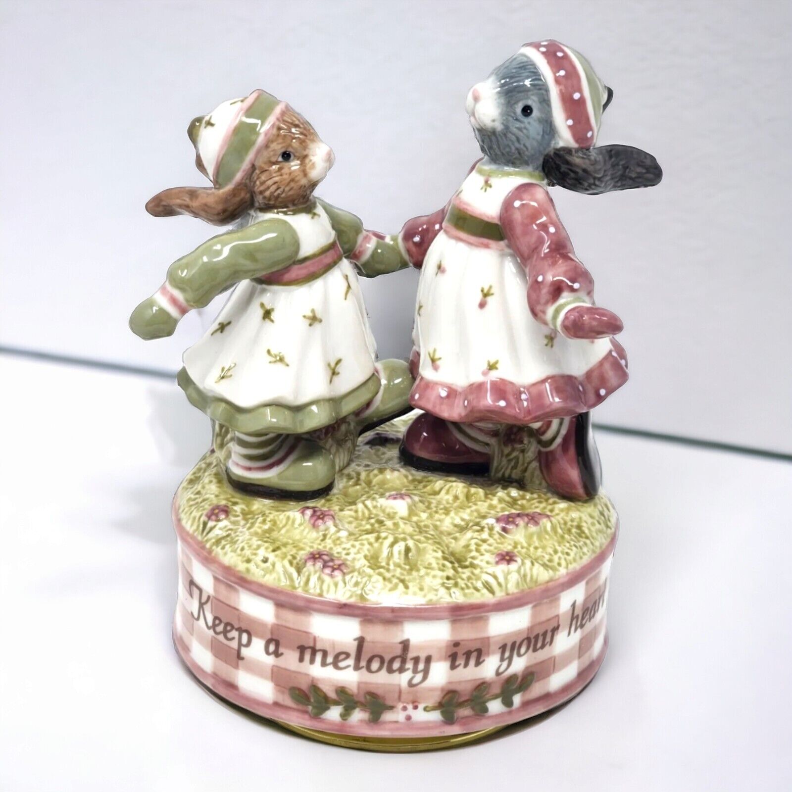 Demdaco Musical Bunnies Woodsong Kids Keep A Melody In Your Heart Ceramic