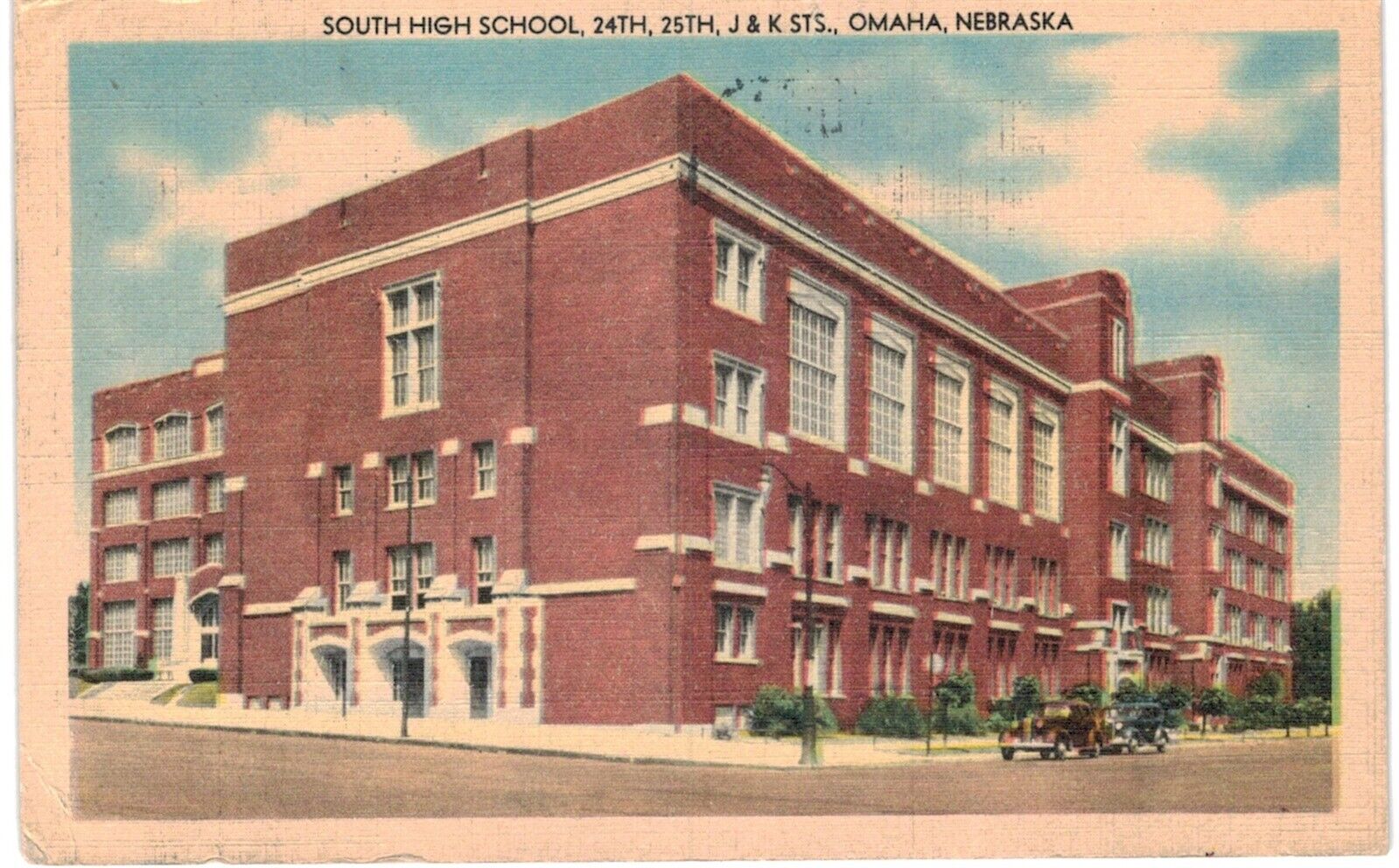 Omaha South High School 24th J 1940 Linen NE 