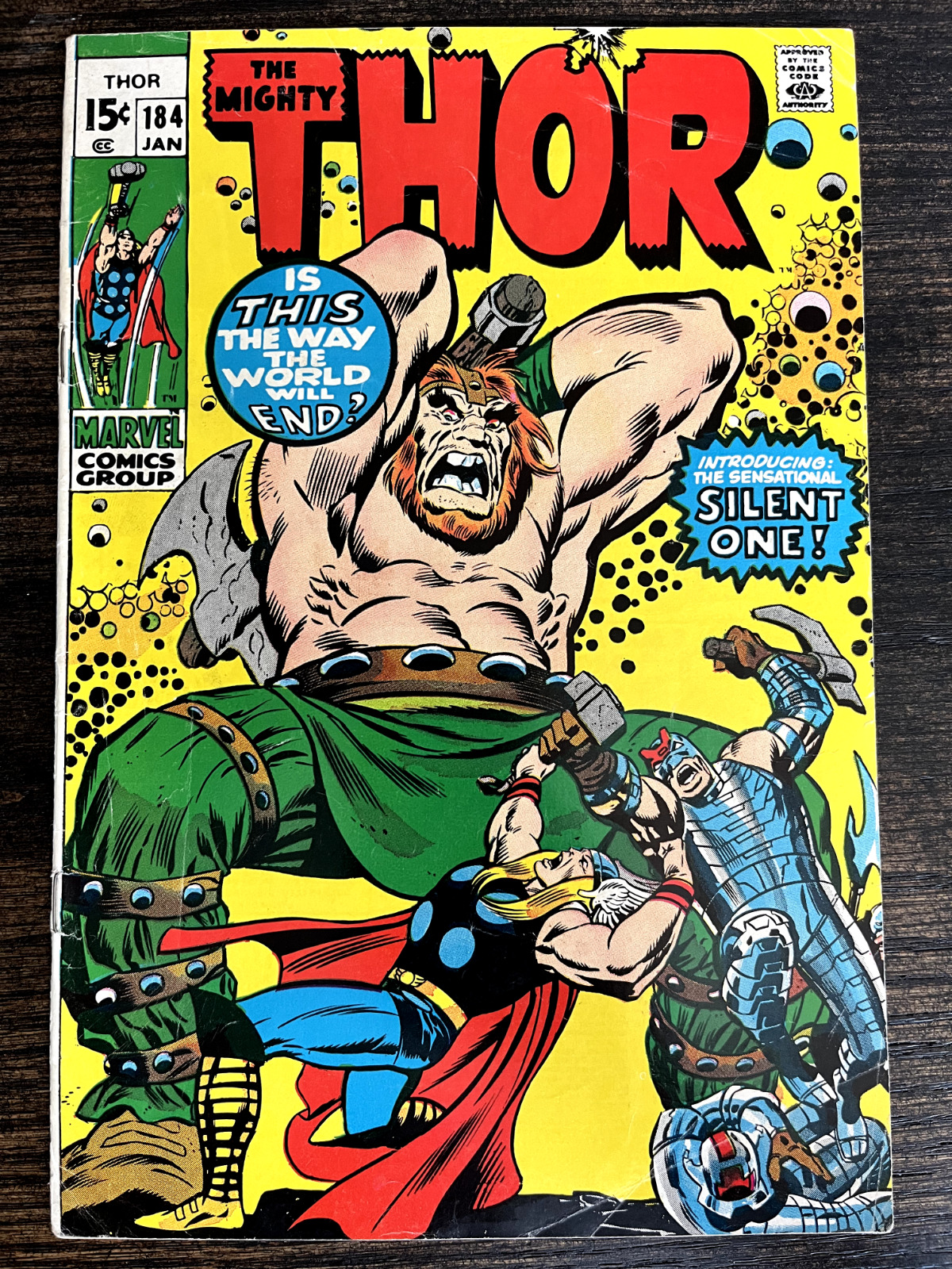 THE MIGHTY THOR #184 1st Appearance of the Silent One (Marvel 1971)