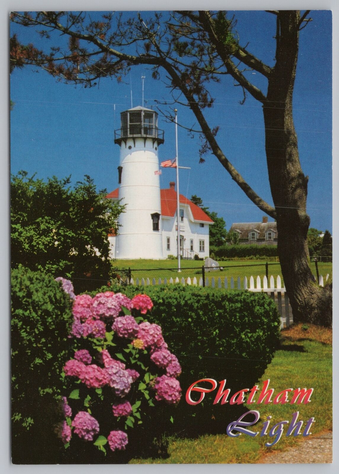 Lighthouse~Chatham Light~Cape Cod Massachusetts~Continental Postcard