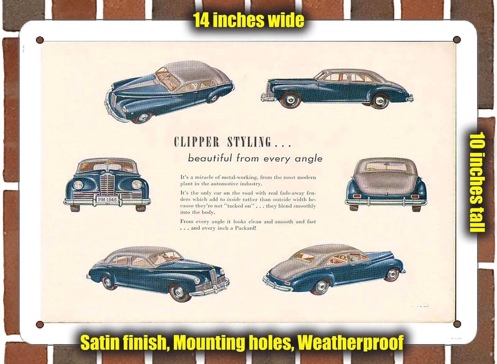 METAL SIGN - 1946 Packard Clipper Six (Sign Variant #5)