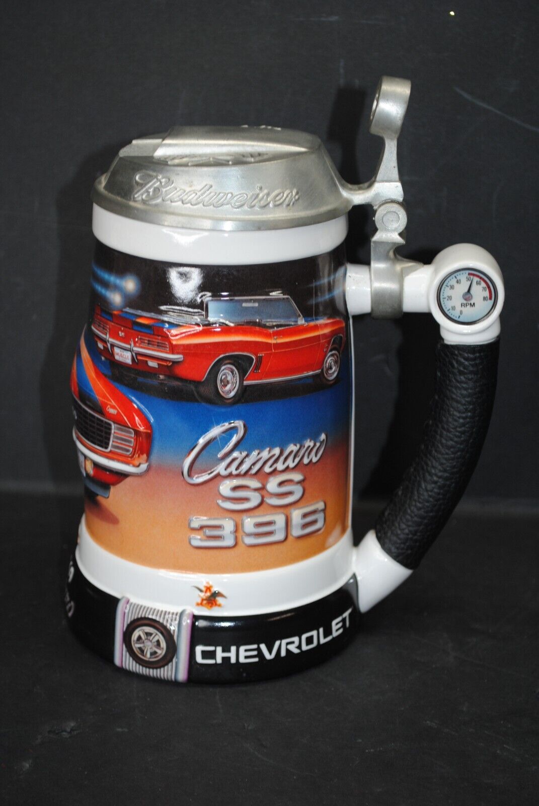 VINTAGE COLLECTIBEL 2001 ANHEUSER BUSCH MUSCLE CARS CAMARO SS 396 BEER STEIN