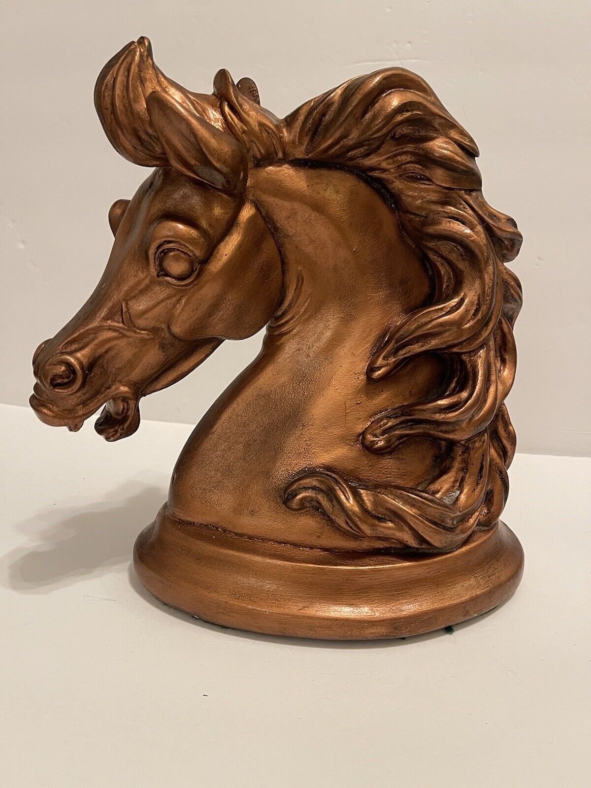 Vintage English Traditional Papier-Mâché Horse Head Sculpture
