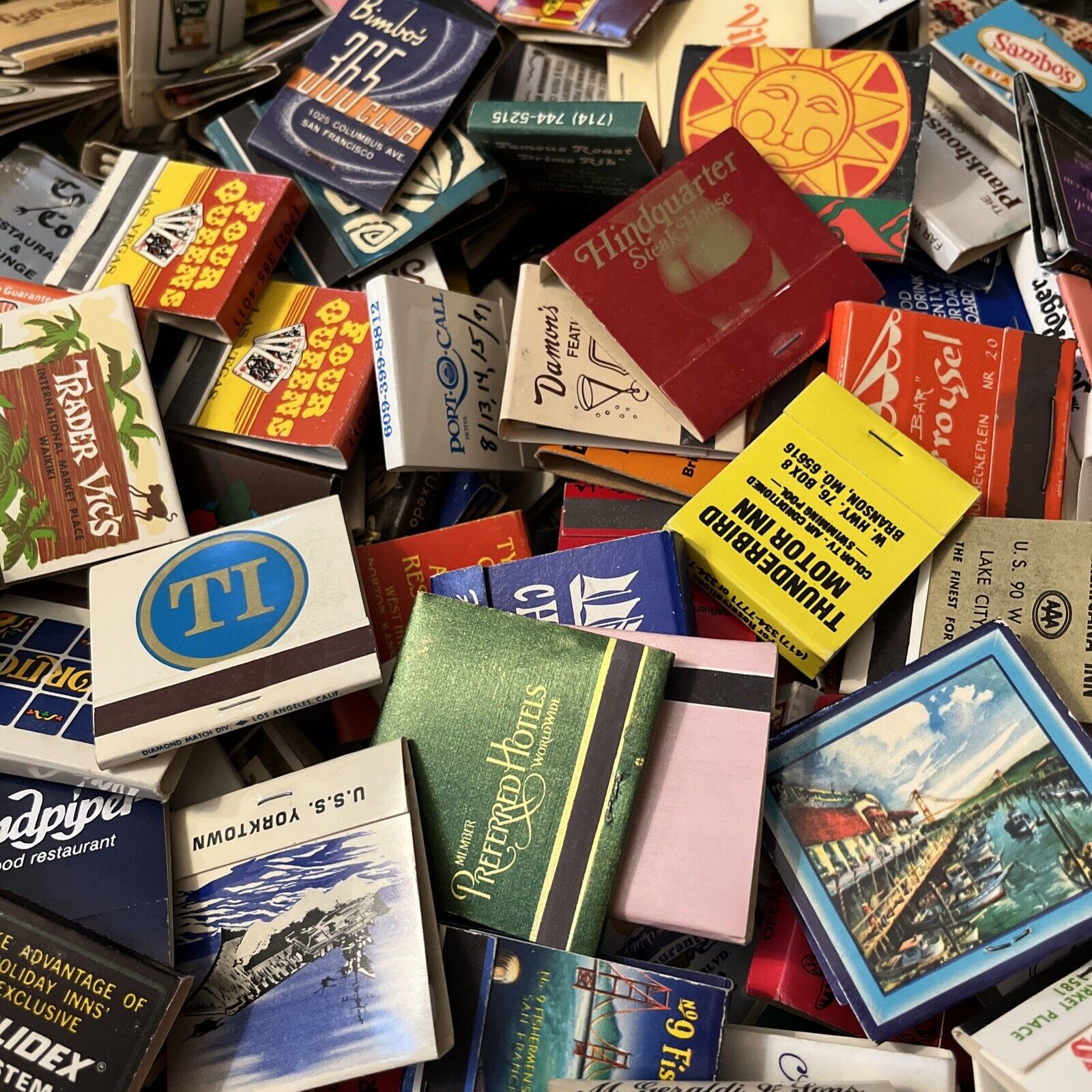 Matchbook Collection Lot Of 60 Used Vintage With No Duplicates Unsearched Look
