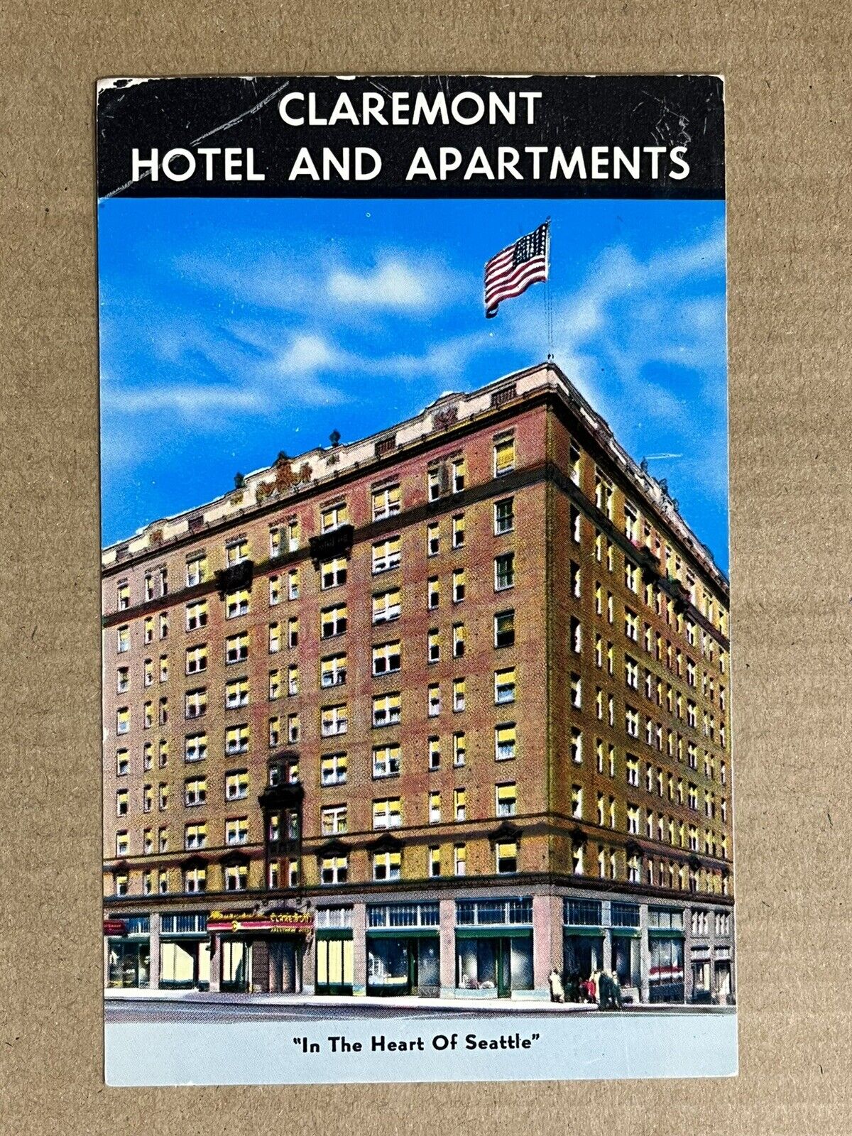 Postcard Seattle WA Washington Claremont Hotel And Apartments Vintage PC