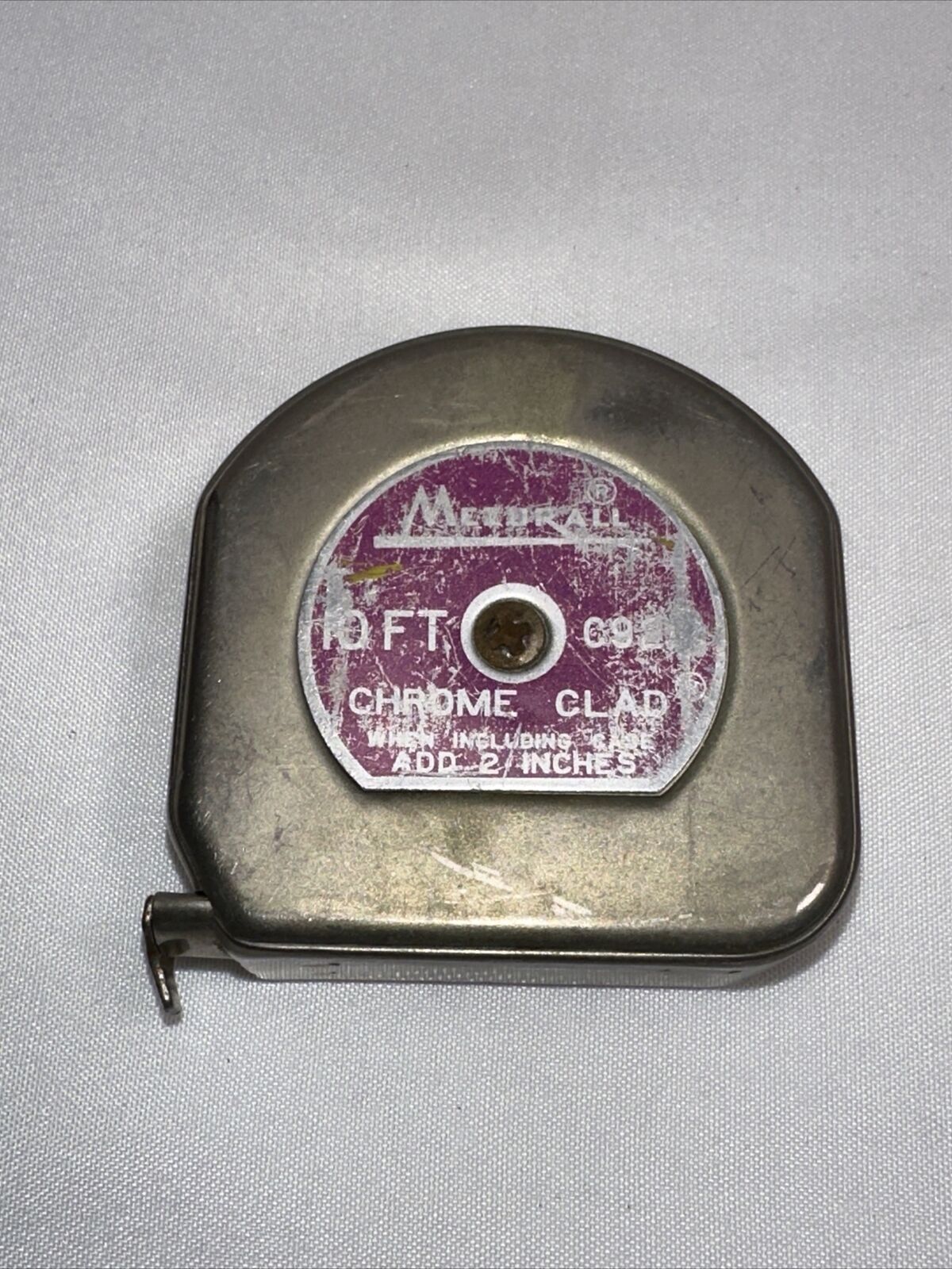 Vintage LUFKIN  Mezurall 10 FT Chrome Clad  C9210 Pocket Tape Measure  USA made