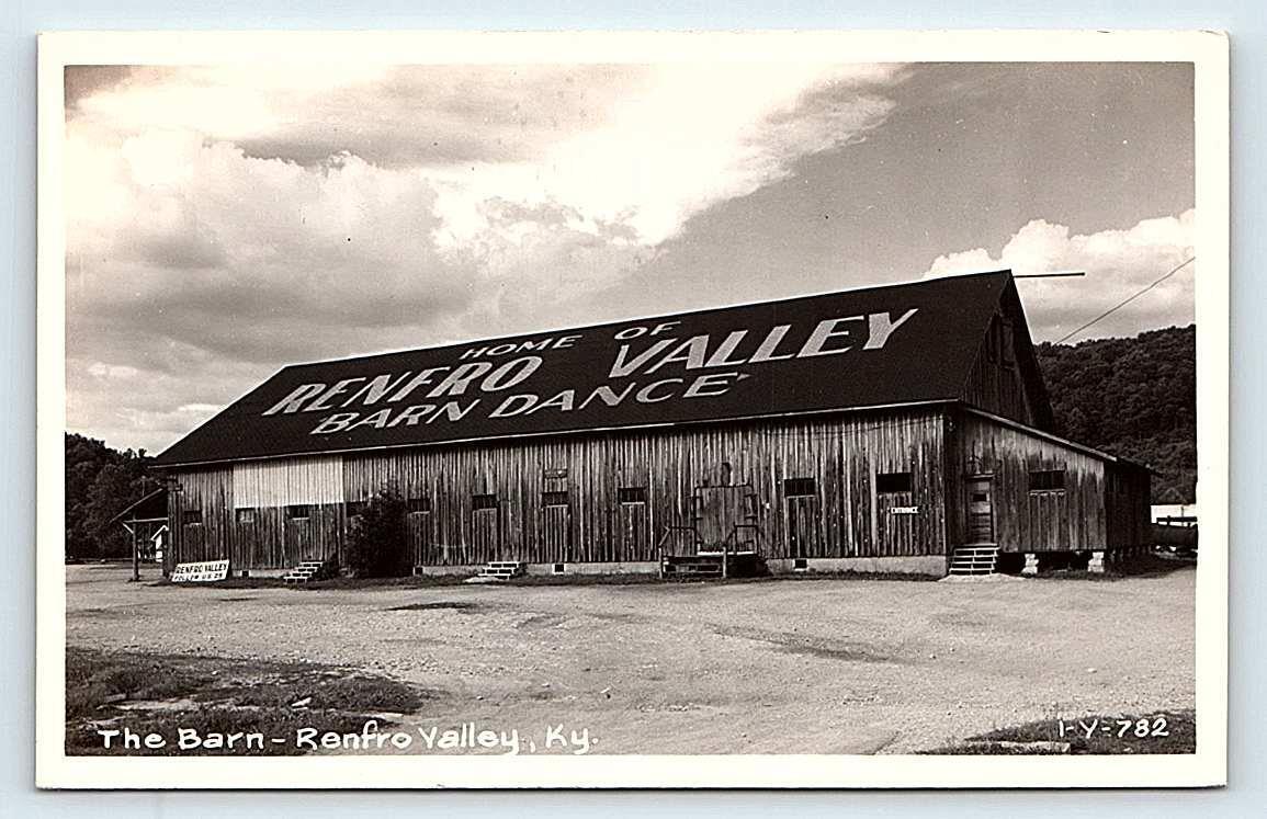 RPPC RENFRO VALLEY, KY Kentucky ~ The BARN DANCE BARN c1950s  Postcard