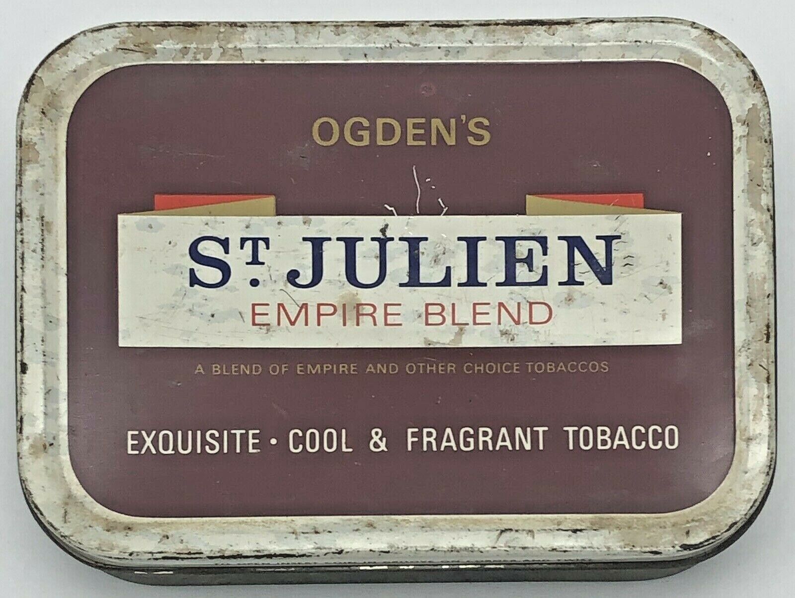 Vintage Ogden\'s St Julien Empire Blend Smoking Tobacco Tin 