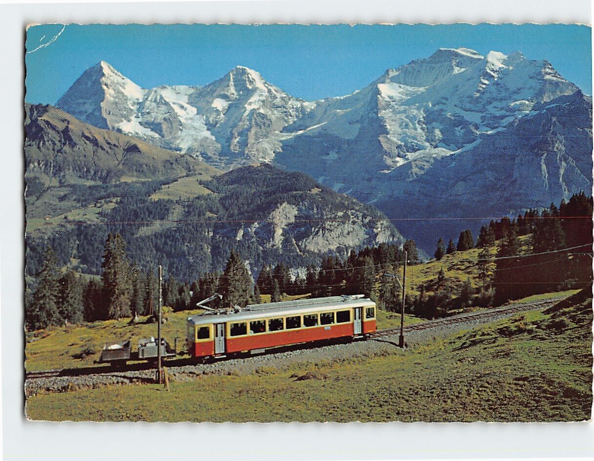 Postcard Bergbahn Lauterbrunnen-Mürren, Switzerland
