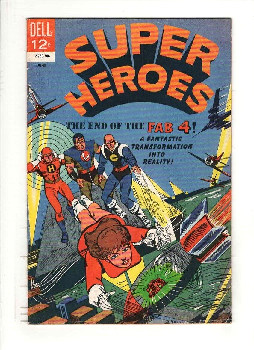SUPER HEROES #4 F/VF, Fab Four, , Sal Trapani cover & art, Dell 1967
