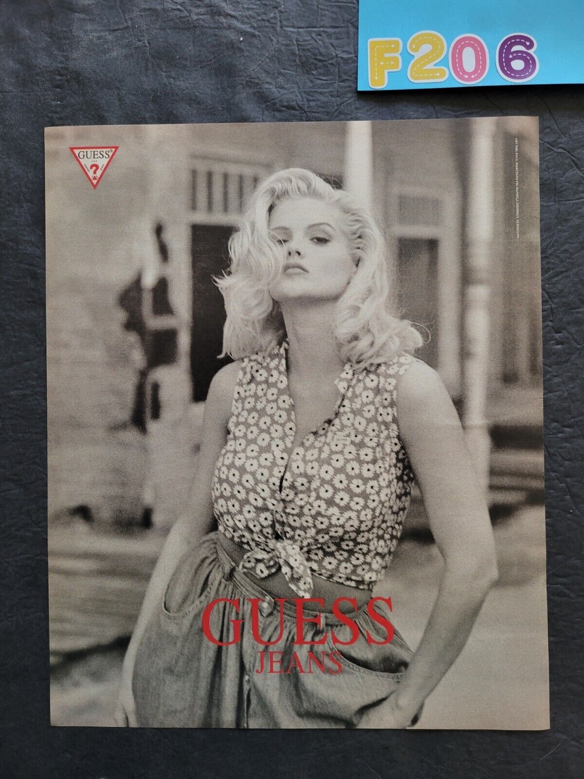 Anna Nicole Smith Guess Jeans Promo Print Advertisement Vintage 1993