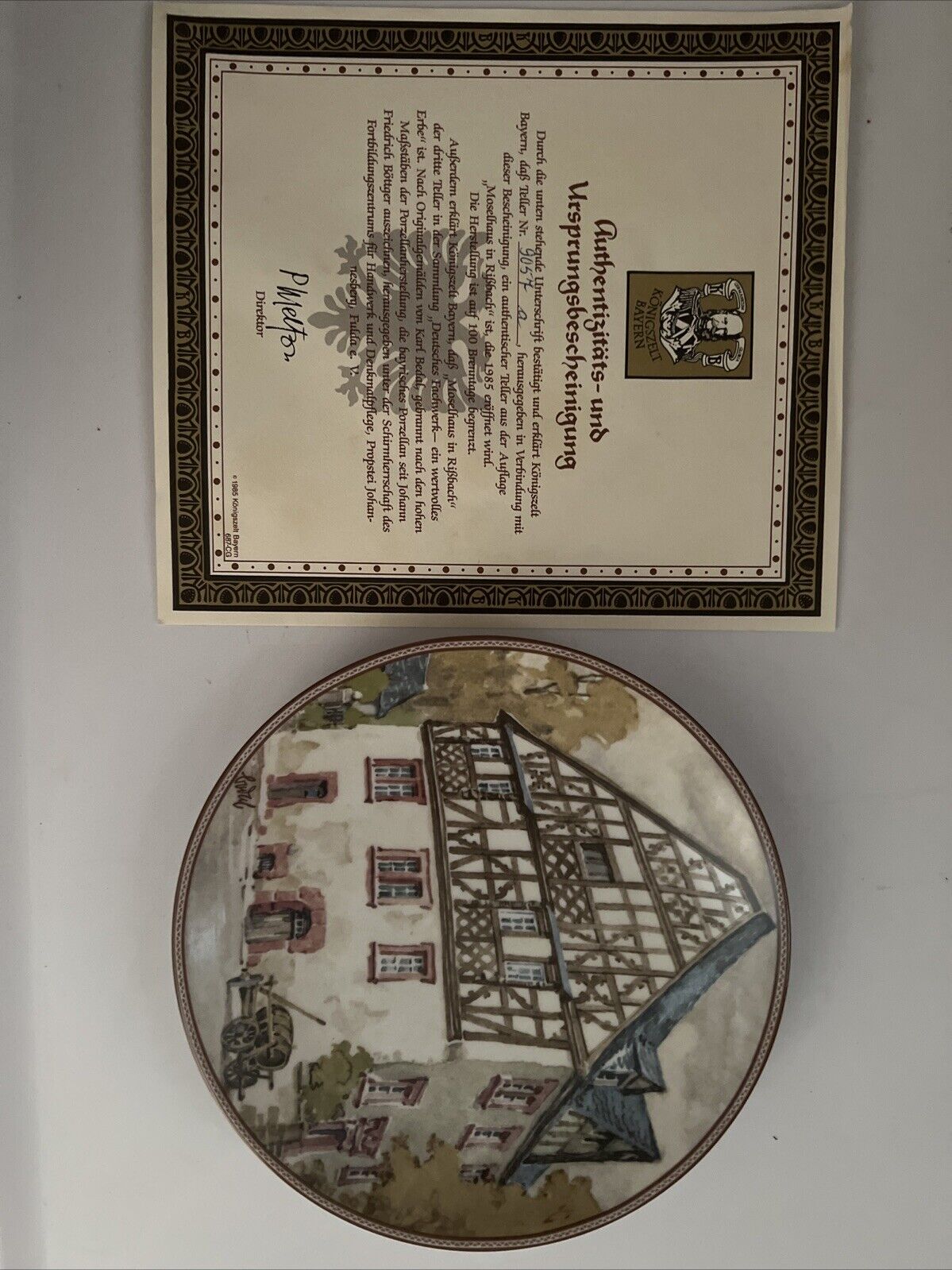 Vintage Moselle River House Konigszelt Bayern With Certificate Of Authenticity